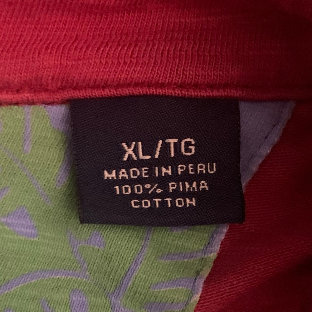 TOMMY BAHAMA SS Red Pima Cotton 3 Button Polo - Picture 4 of 7